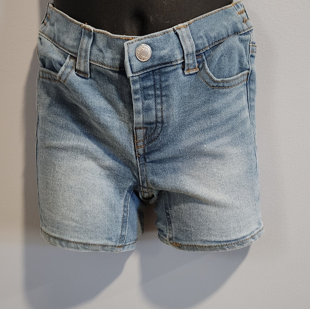 7 For All Mankind Kids Blue Denim Shorts